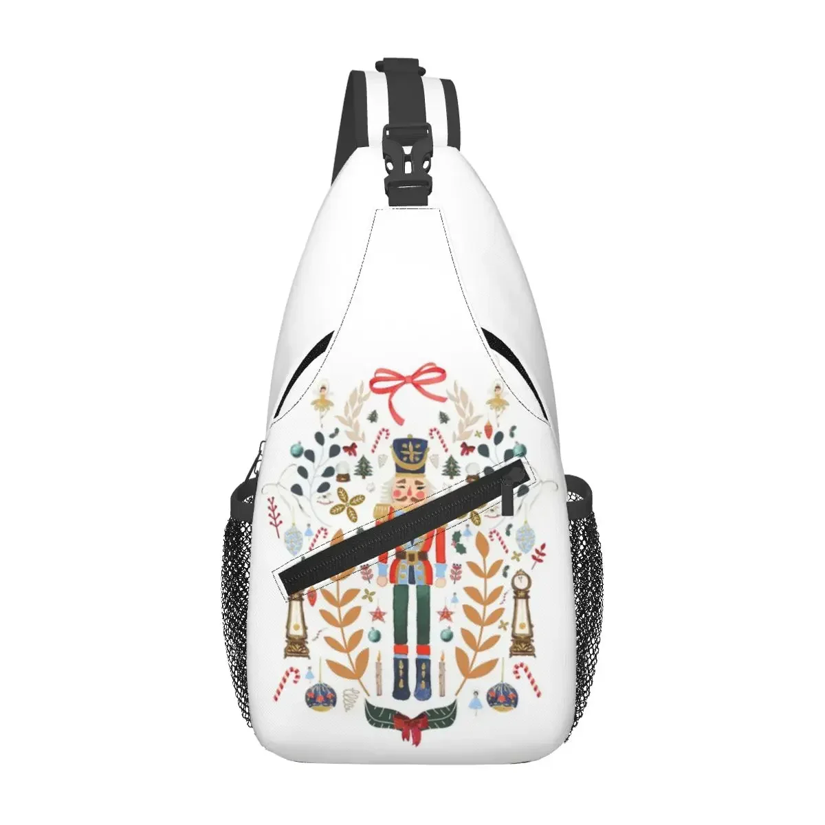 

Christmas Nutcrackers Stars Ballerina Violin Chest Bag Men Sling Crossbody Backpack Chest Bag Traveling Daypack Shoulder Bag
