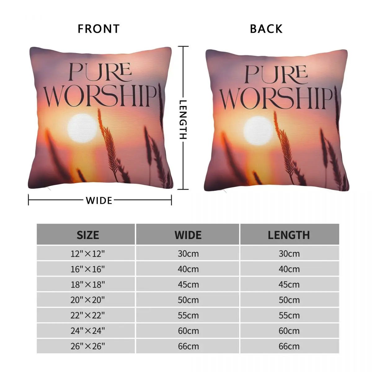 Pure Worship Jehovah Witness Square Pillowcase Polyester Linen Velvet Pattern Zip Decorative Home Cushion Cover Wholesale