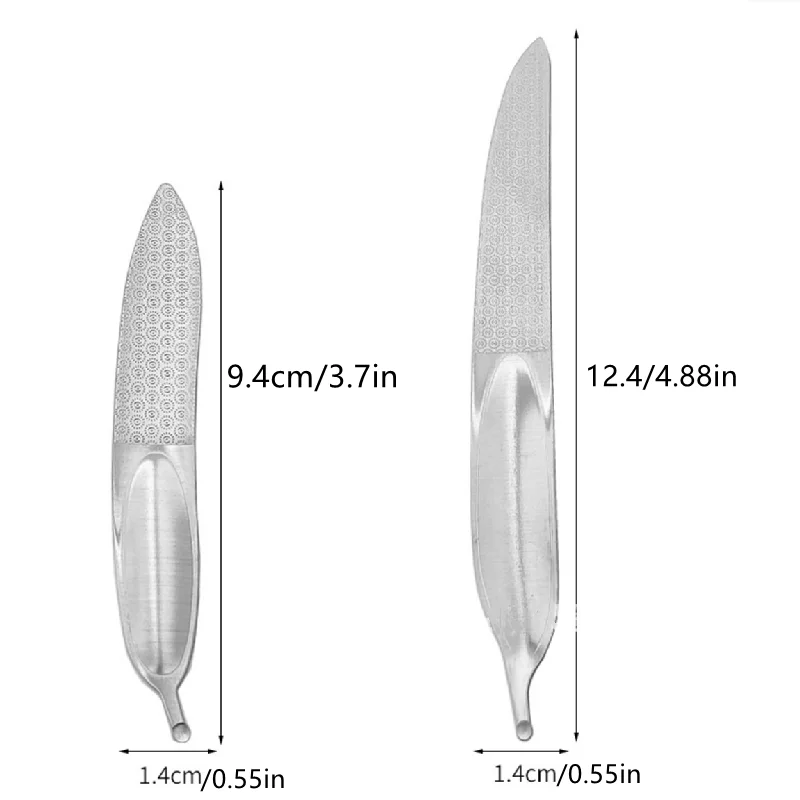 양면 네일 파일, 깃털 매니큐어, 페디큐어, 그라인딩 그루밍, 스테인레스 스틸 네일 파일 버퍼, 발톱 샌딩 도구, 1PC