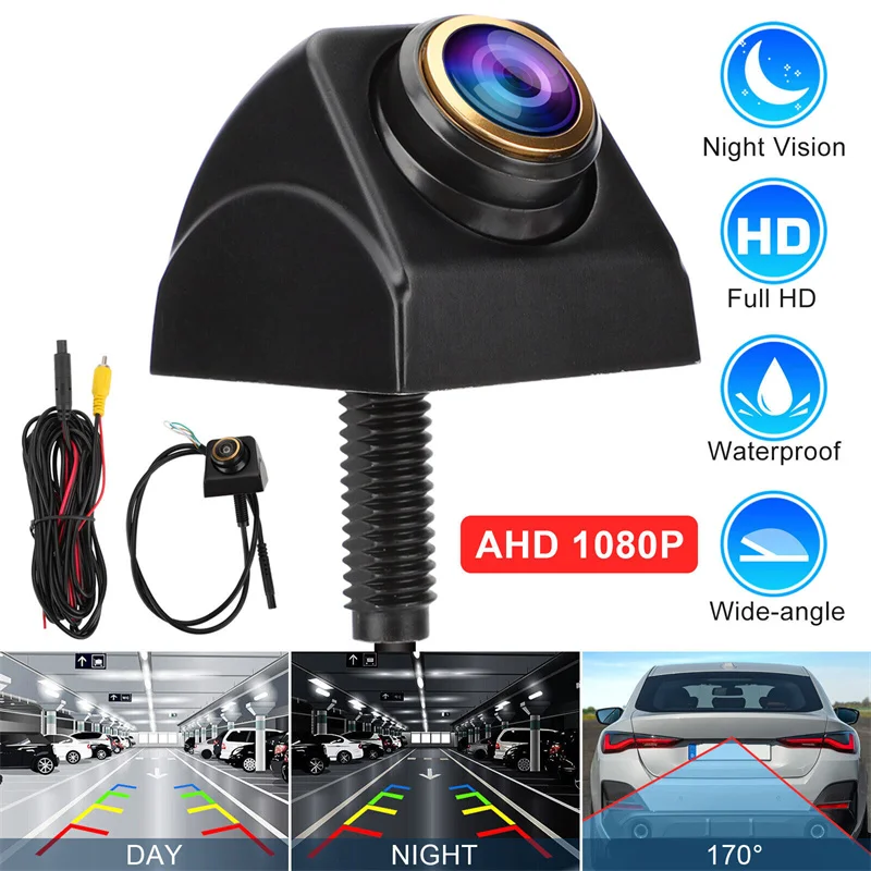 

1Set AHD 1920x1080P Car Rear View Camera 170° Fisheye Golden Lens Full HD Night Vision Vehicle Reversing Front Cameras