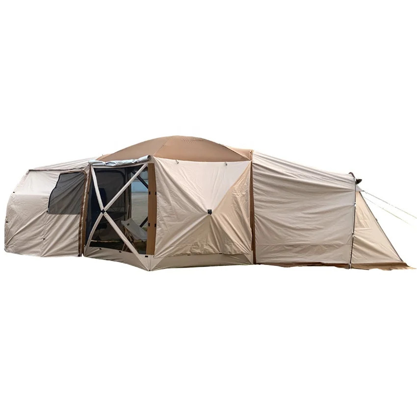 

Палатка Ar Tailgate, совместимая с внедорожниками и пикапом: непромокаемый укрытие для кемпинга на 4 человека с 1 спальнями и прикрепленным навесом