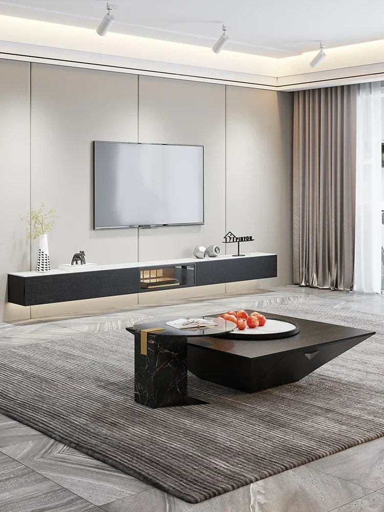 

Suspended Stone Plate Simple Modern Living Room Ultra-Thin Wall-Mounted Hanging Minimalist Wall Cabinet