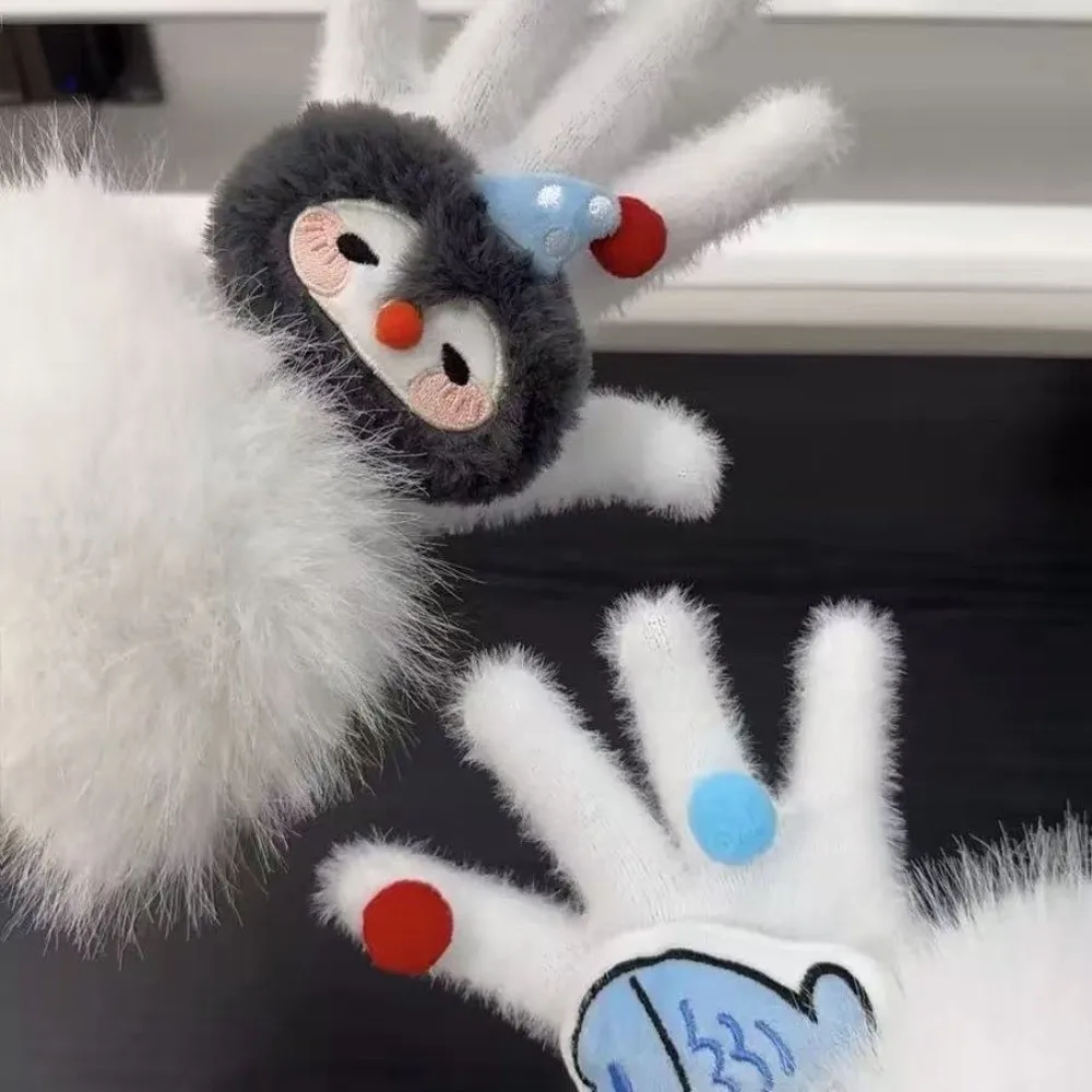 

Модные утолщенные зимние перчатки, морозостойкие ветрозащитные женские перчатки, теплые зимние перчатки с пятью пальцами Little Fish