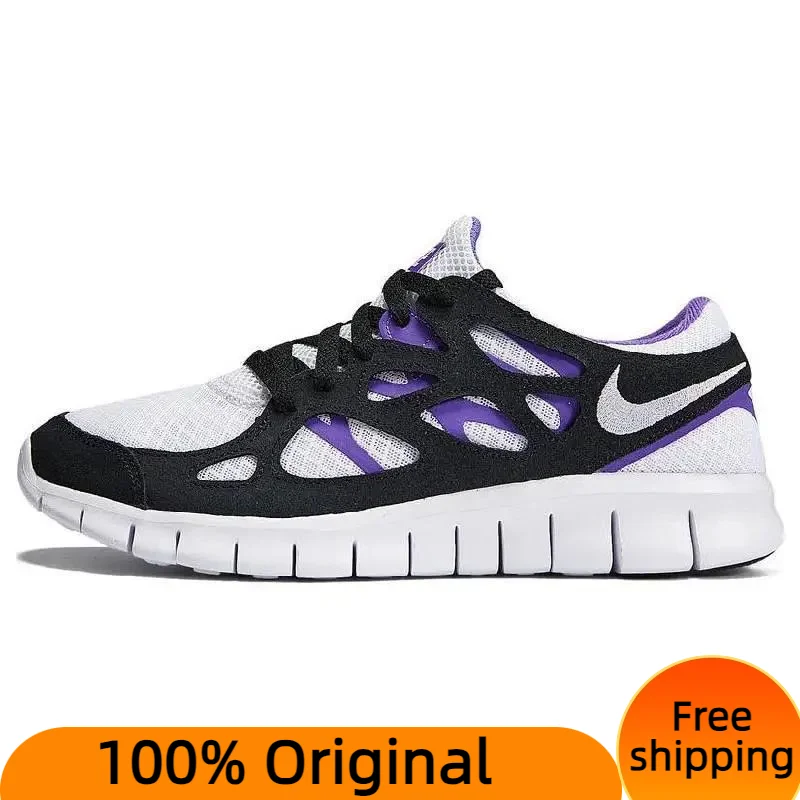  Nike Free Run 2.0 Black Purple Sneakers shoes 537732-103 With Original Box