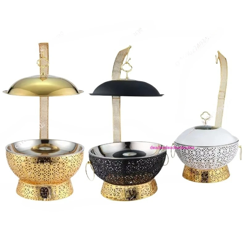 

Stainless Steel Food Warmer Set Luxury Hot Pot Dining Restaurant Buffet Hot Pot