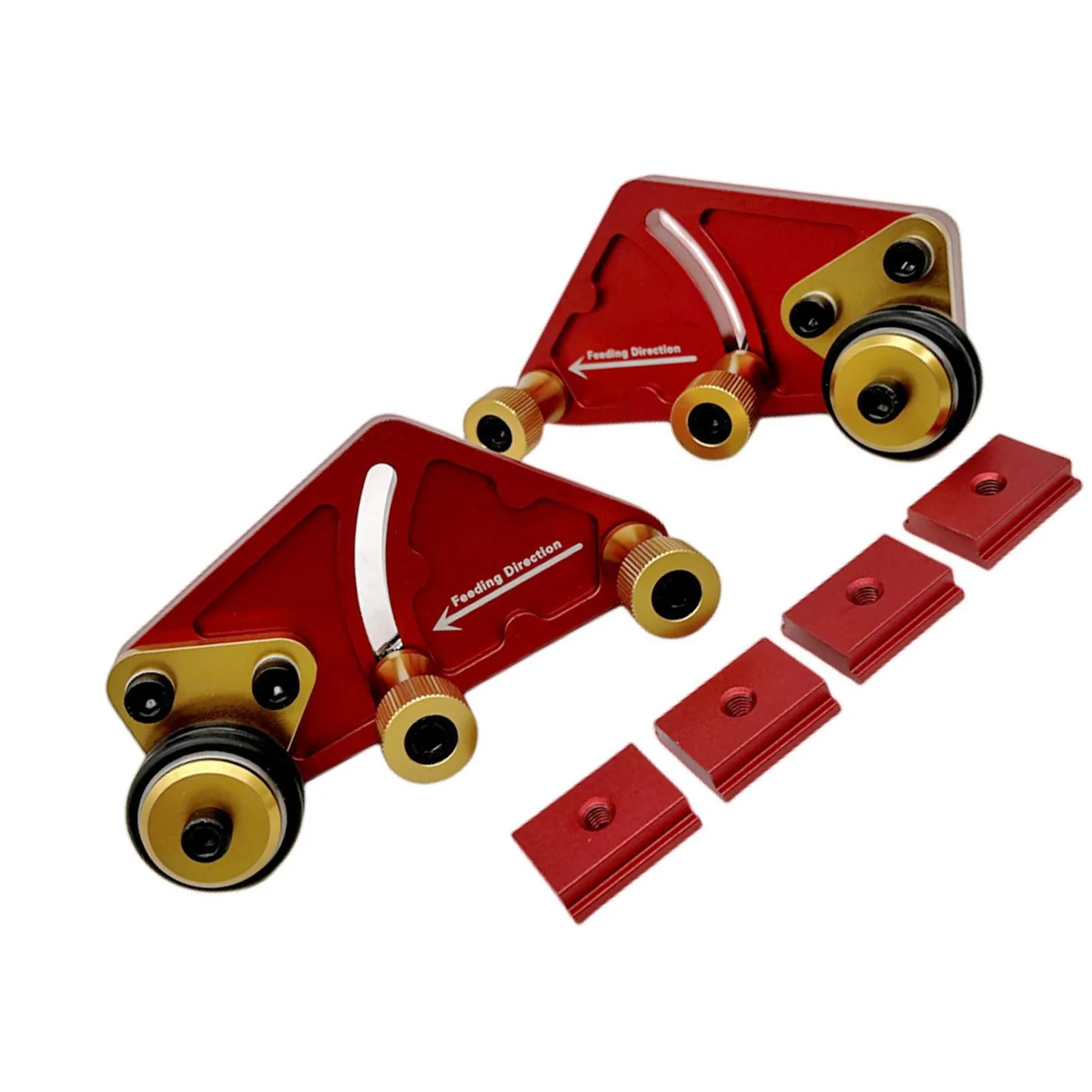 2 stuks tafelzaaggeleiderplaat Nauwkeurige houtbewerking Multifunctioneel lager Feeder Roller Press Board Hulpgereedschap