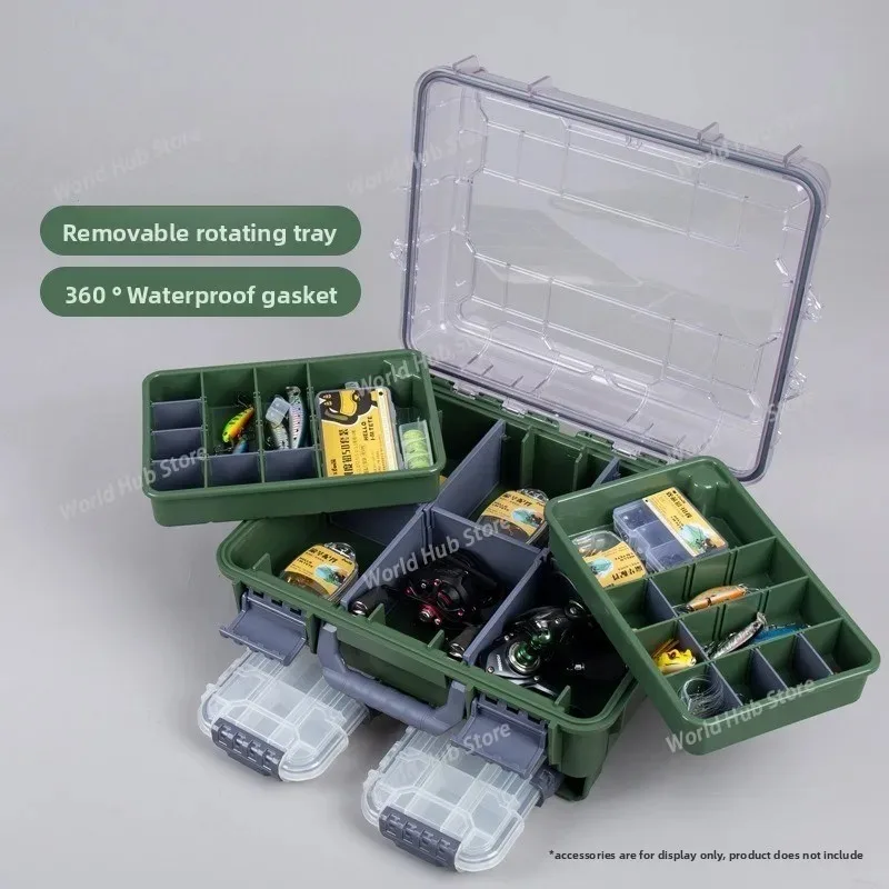 

Outdoor Camping Fishing Box Portable Waterproof Fish Bait Organizers Camping Storage Box for Hiking Trip Fishing