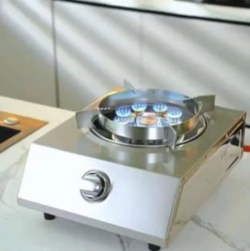 

Портативная газовая плита с одной конфоркой, плита из нержавеющей стали для сжиженного нефтяного газа/натурального газа FW