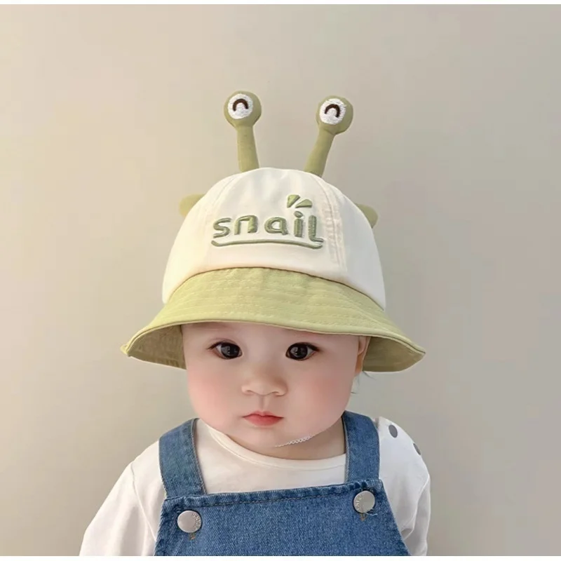 

Spring and Autumn baby super cute cute thin hat sunshade sunscreen basin hat tentacle fisherman hat
