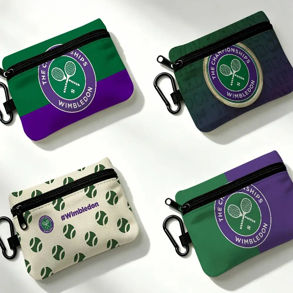 W-Wimbledon Wear-resistant Oxford Cloth Coin Purse Portable Backpack Hanging Card Storage Bag