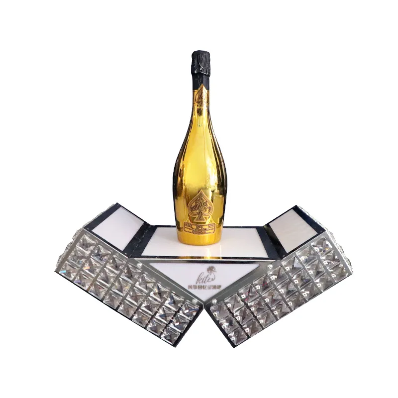 Imagem -02 - Bar Discoteca Castelo de Metal com Base de Luz Led Whisky Vinho Champagne Display Carrier Holder Bottle Presenter Glorifiers com Laser