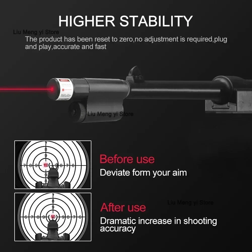 Kit de visée de calibre Laser tactique pour jauge 0,177 à 12 GA, point rouge avec adaptateur de calibre 12