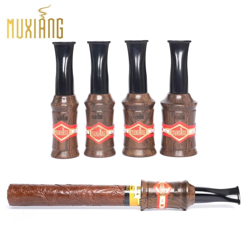 

MUXIANG 1 cigar extension handle gift box solid wood cigar mouth with 9mm filter for 38-42 ring 44-48 ring 48-52 ring 54-58 ring