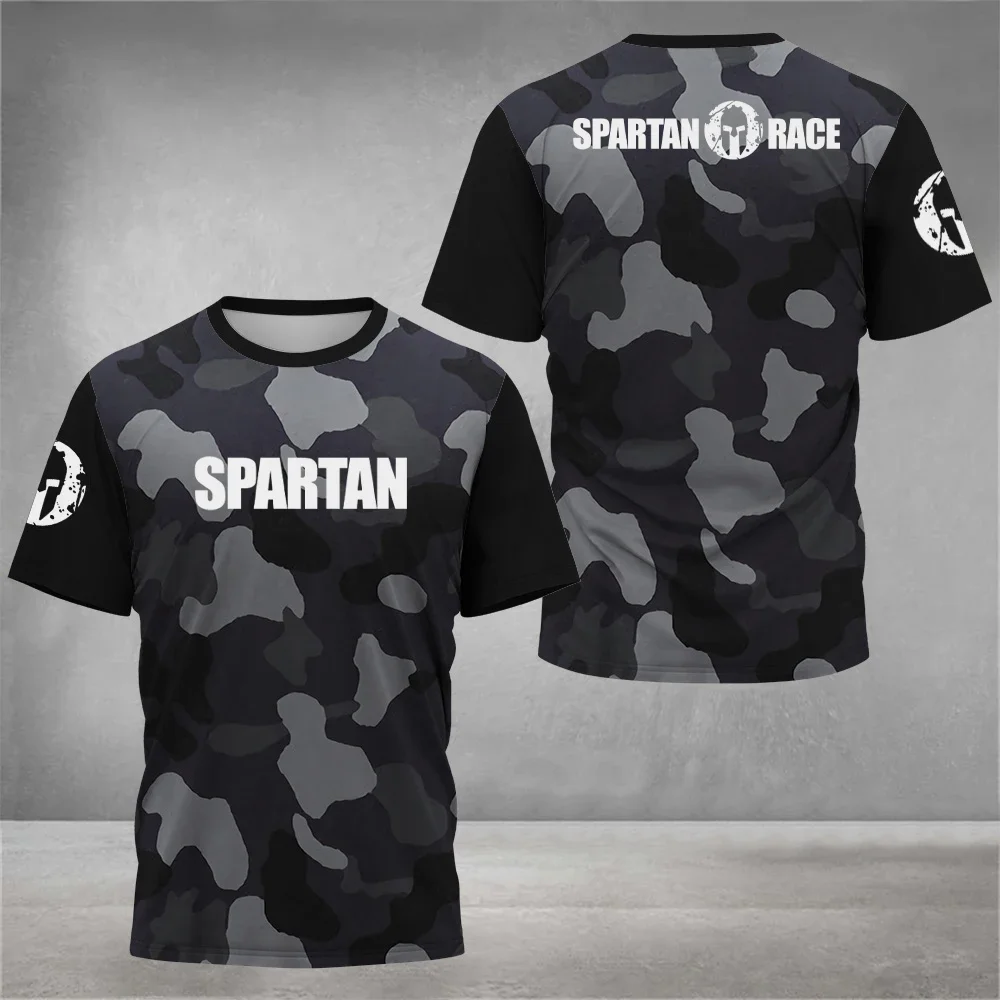 

2025 New Spartan Graphic 3D Printed T-Shirt Men's GYM Fitness Compression Short Sleeve T-Shirt Breathable O-Neck T-shirts Top