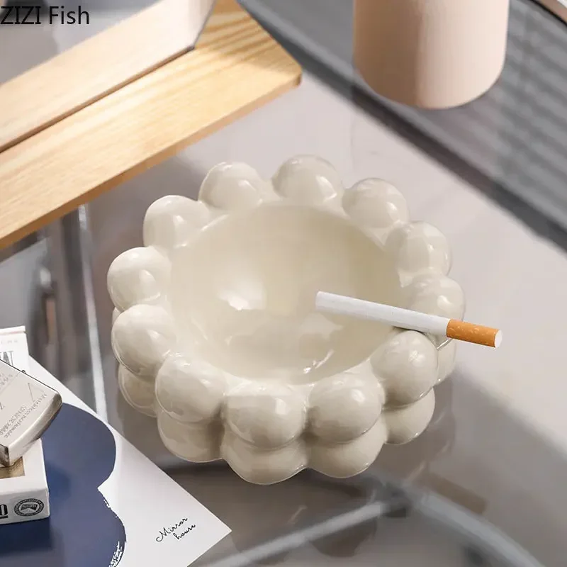 Electroplated Ceramic Ashtray Ash Trays Soot Storage Box Soot Organizer Smoking Accessories Decorative Storage Tray Car Ashtray