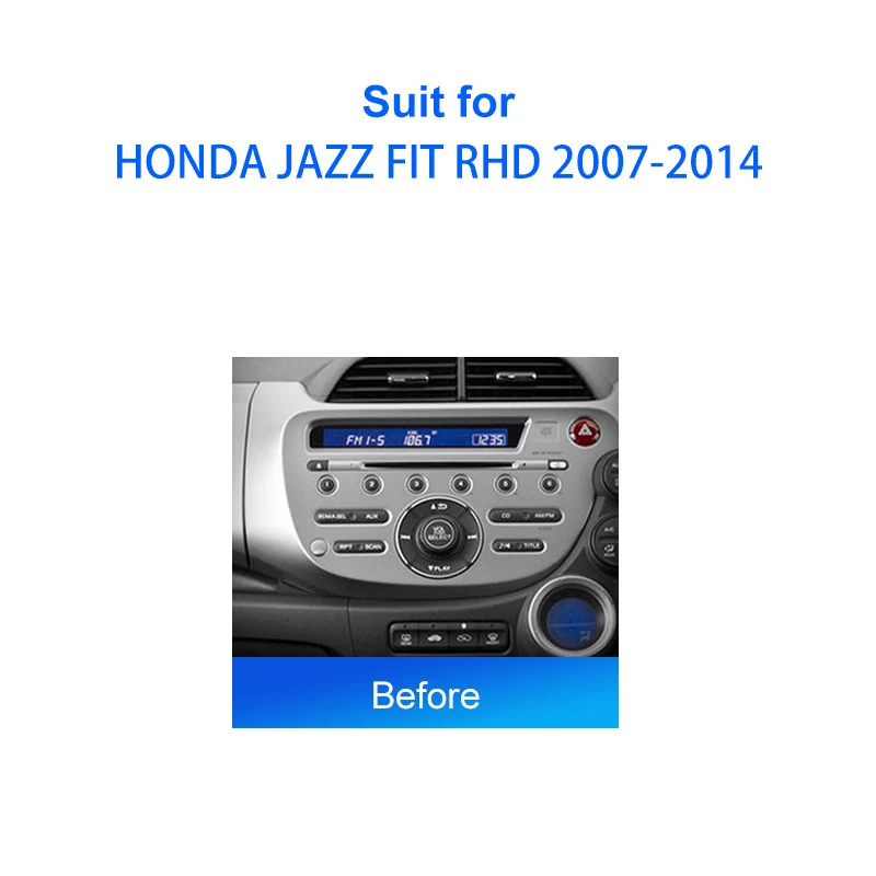 KENVOX รถ Android วิทยุสําหรับ HONDA JAZZ FIT 2007 2014 10.1 นิ้ว 2DIN Fascia สเตอริโอแผงสายรัดสายไฟ Canbus กล่อง