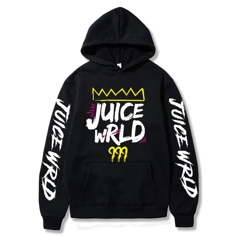 Juice WRLD Hoodies Männer Frauen Mit Kapuze Sweatshirts Mode Hip Hop Casual Pullover Herbst Jungen Mädchen Schwarz Streetwear Juicewrld