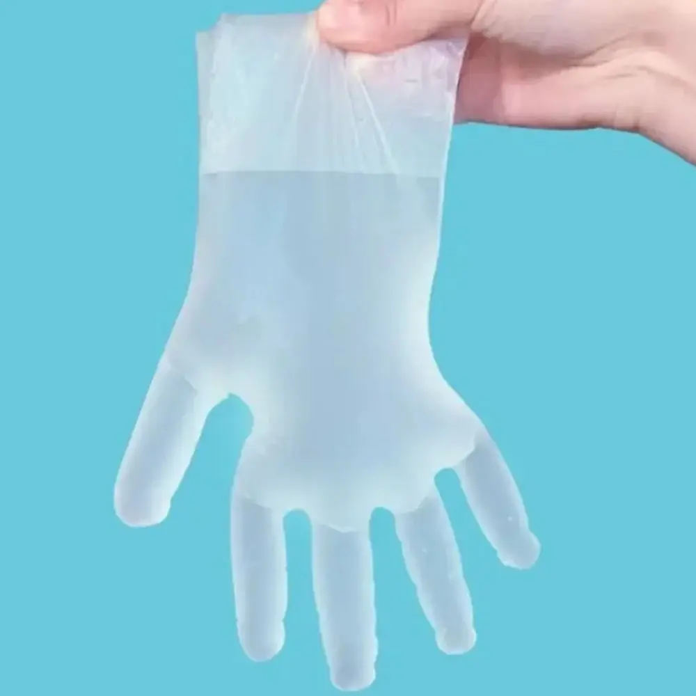 100pcs/box Transparent Plastic Gloves Convenient Multifunctional Disposable Gloves Eco-friendly PE Gloves Barbecue Crayfish