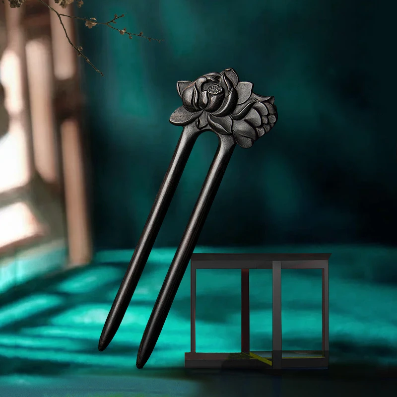 Handmade Wood Hair Pins and Clips Pendant Fox Styling Hair Sticks
