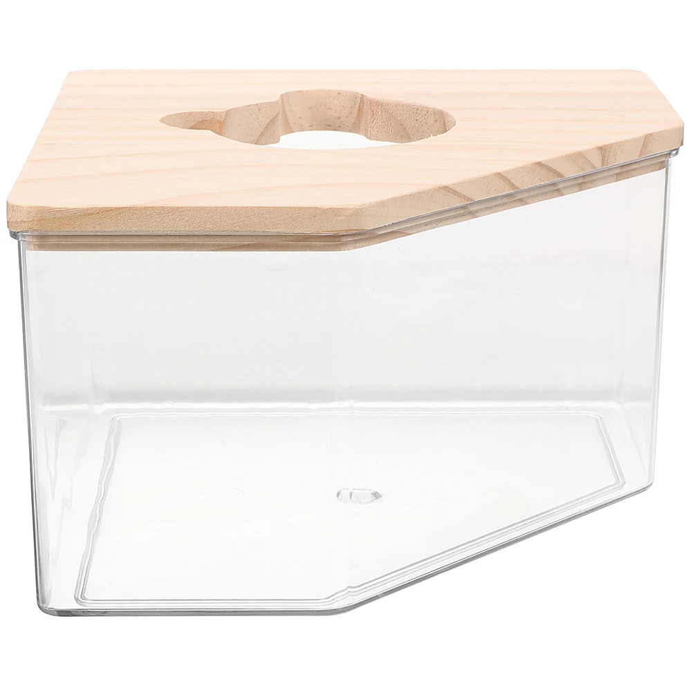 

Transparent Hamster Bath Basin Acrylic Sand Box Small Pet Bathroom Accessories