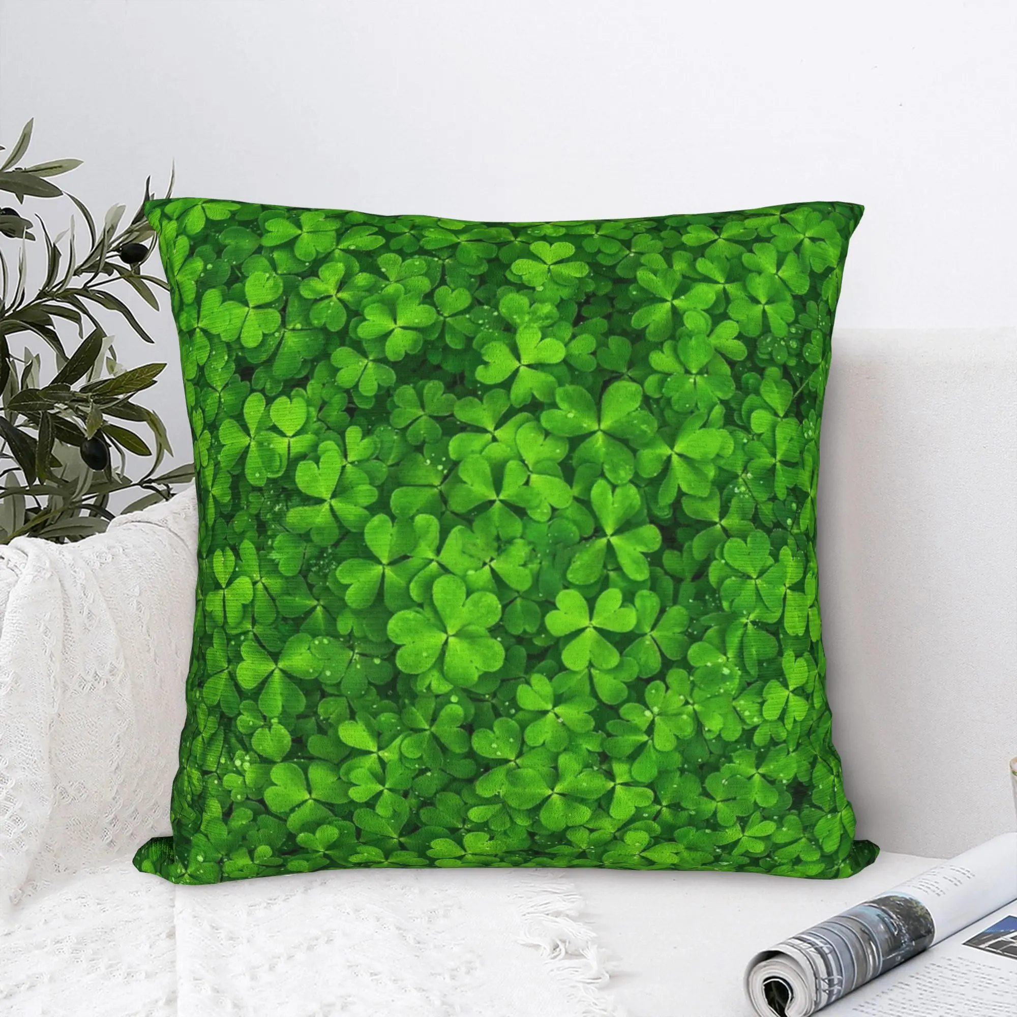 Saint St Patricks Day Pillow Cover  Design Cushion Cover Cute Funny Pillow Case For Sofa Bedroom Home Decor