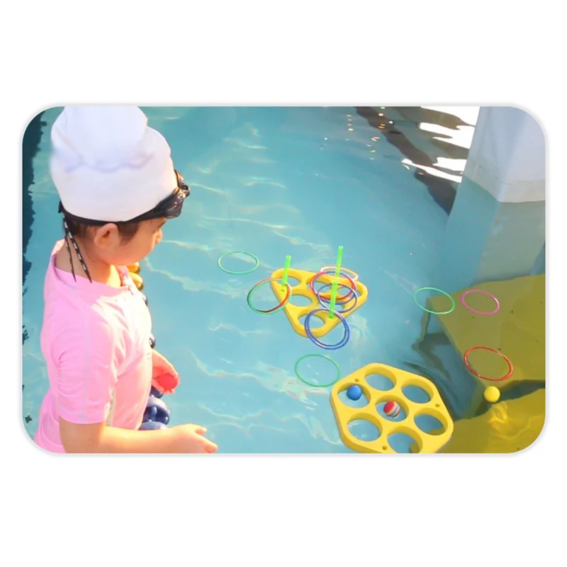 EVA Floating Throwing Toys for Kids, Flutuadores de piscina, Bolas de espuma infantil, Water Throw Circle Games, Acessórios de verão