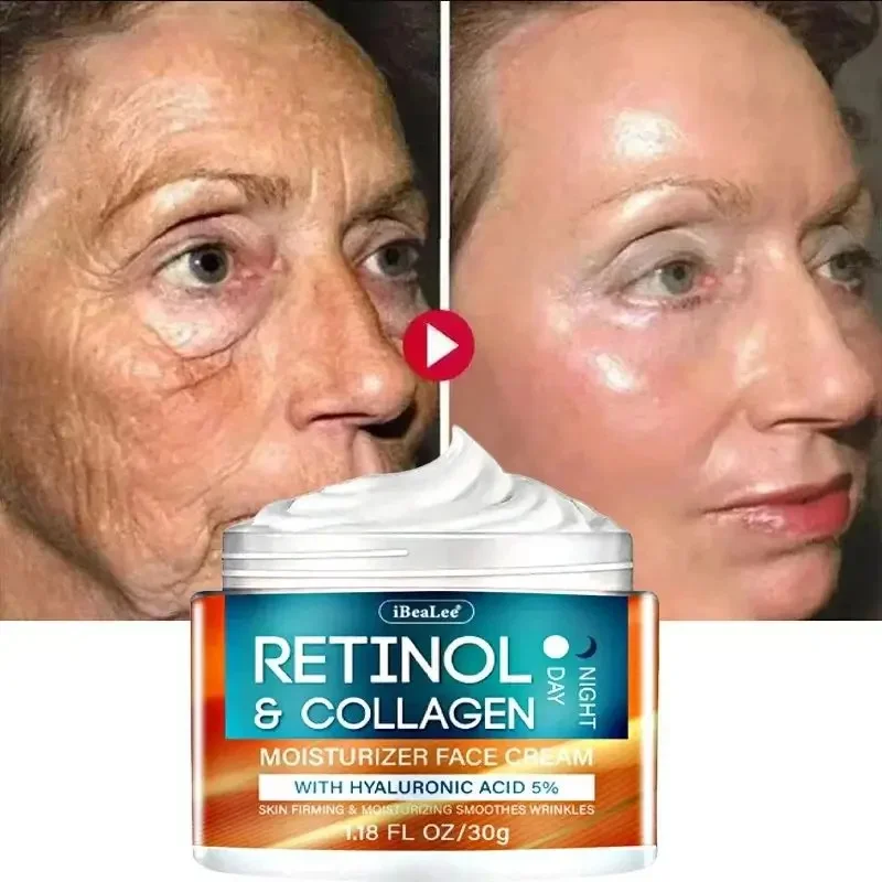 

Collagen Face Cream Retinol Remove Wrinkles Lifting Firming Anti-Aging Fades Fine Lines Moisturizing Brighten Skin Care Cosmetic