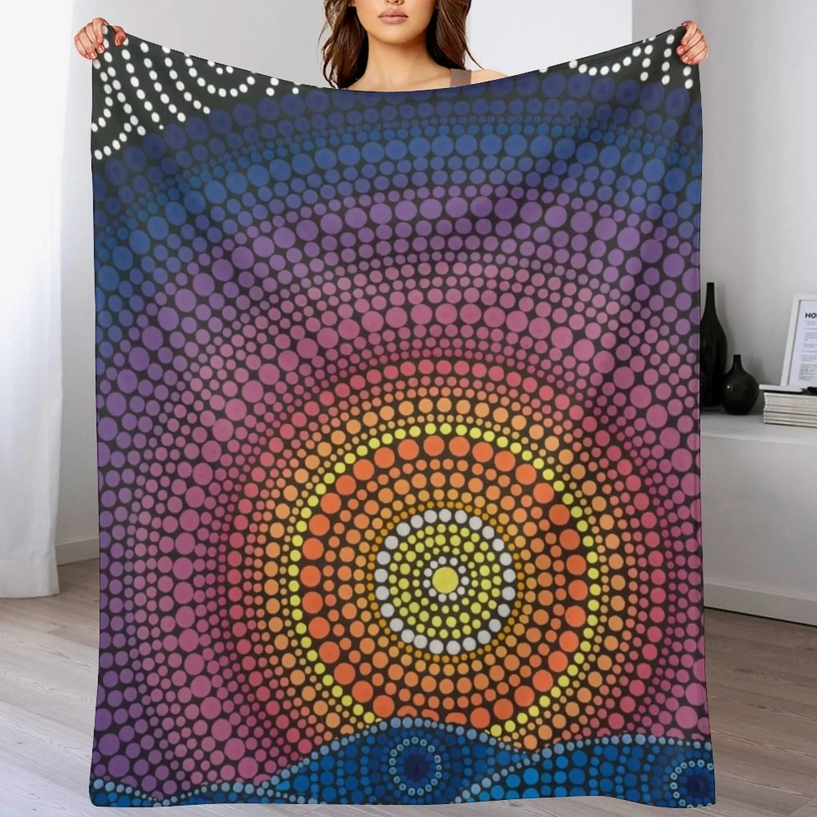 The Calm Beneath Throw Blanket Cozy Sofa Blanket for TV Watching Napping