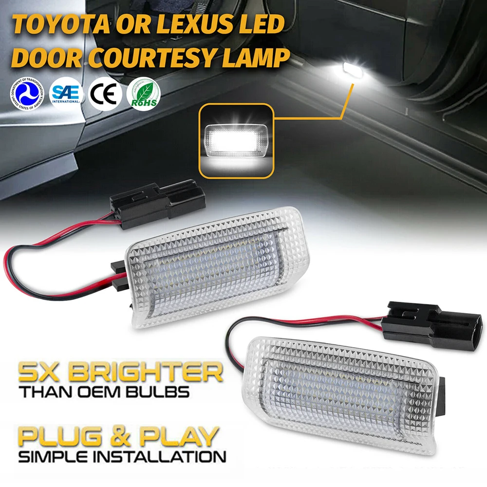 For Toyota Land Cruiser Prado Corolla Camry Prius Tundra 4Runner Lexus ES IS RX GS LX LS 240 250 300 350 Led Door Courtesy Light