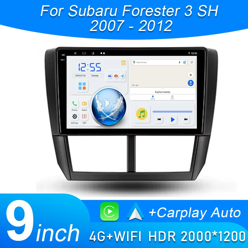 

Android 15 Carplay Auto For Subaru Forester 3 SH 2007 - 2013 For Impreza GH GE Car Radio Multimedia Player Stereo Head Unit 4G