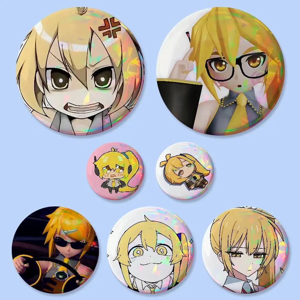 Cute Singer A-Akita Neru Badges 25 32 44 58 75 Mm Round Cosplay Pin Bag Decor Fans Collect Friends Gifts Brooch Souvenir