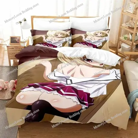 High School DXD Bedding Set Single Twin Full Queen King Size Bed Set Aldult Night Sleep Set Date A Live Nightlife Anime Cartoon