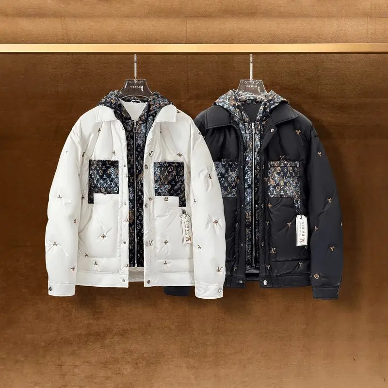 2025 White Duck Down Winter New Fashion Versatile Embroidered Logo Trendy Hooded Jacket
