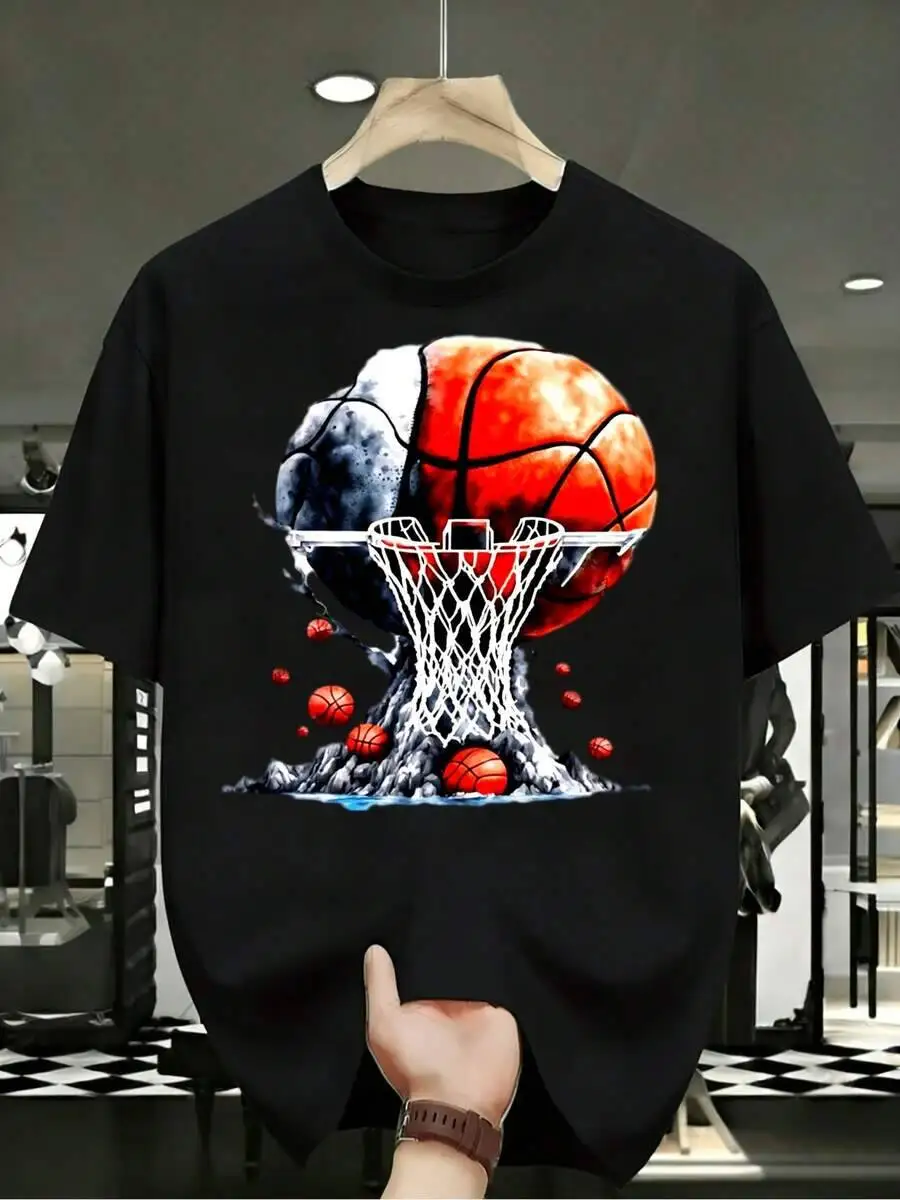 Basketball Hoop In Water With Surrounding Basketballss Thumbnai Funny Graphic Tees Perfect Idea For Birthday Holiday Or 100%