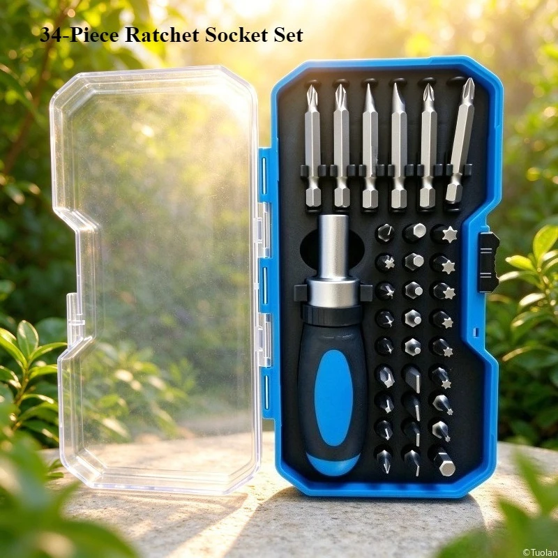 Multifunctional Ratchet Screwdriver & Socket Set, Household Repair, Mini Drive Bit Combo, Auto Maintenance Multi-tool