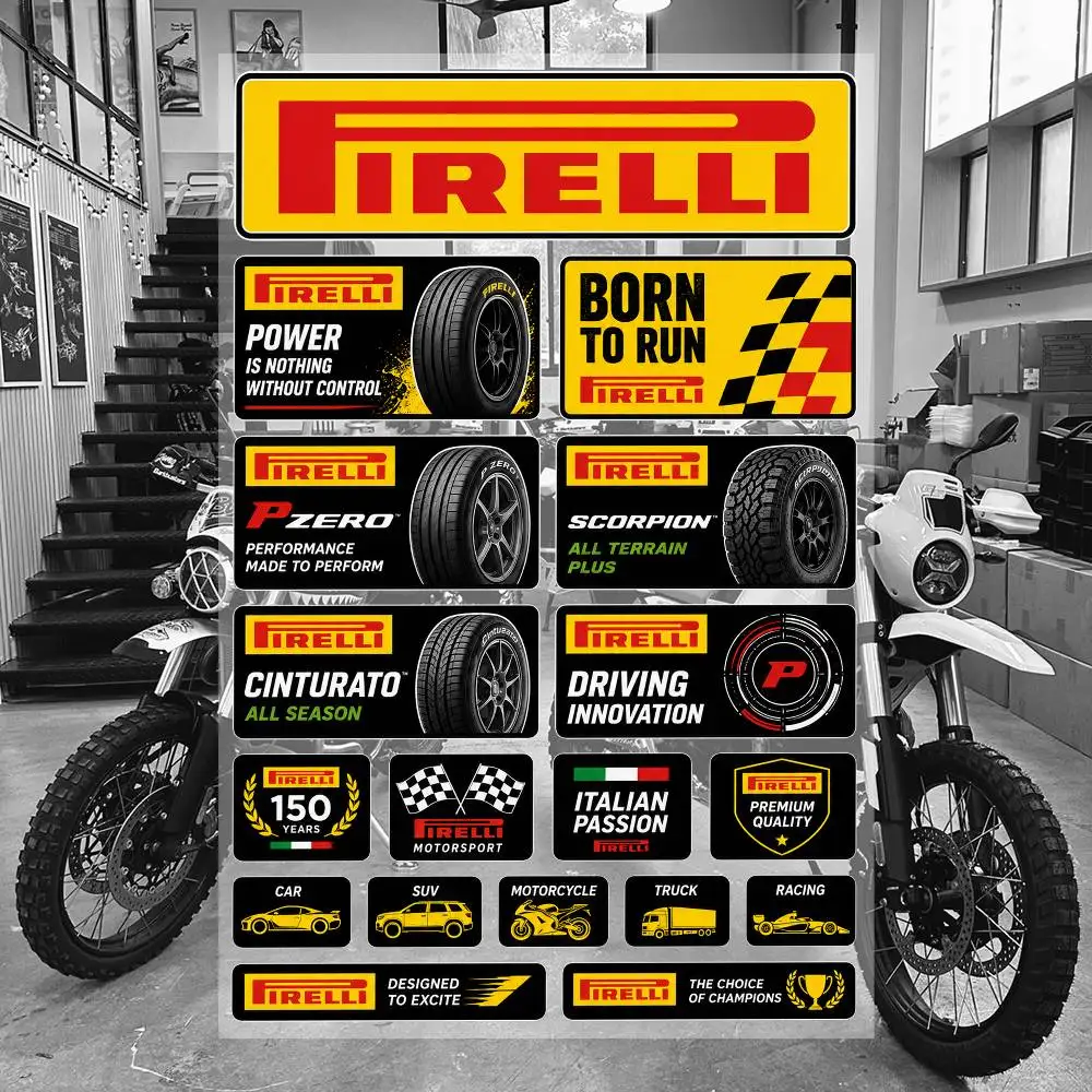 P-IR-ELLI Wasserdichte Vinyl-Aufkleber für Auto, Motorrad, Fahrrad, Skateboard, Laptop, Flasche, Telefon