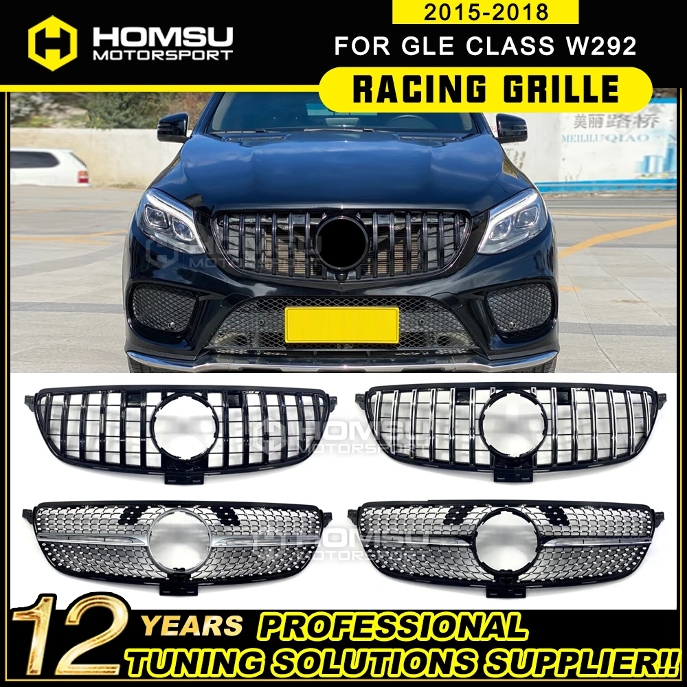 

Year 2015 2016 2017 2018 Front Bumper Grille For Gle couple W292 Gt Grille Gle Class sedan W166 GT Grille