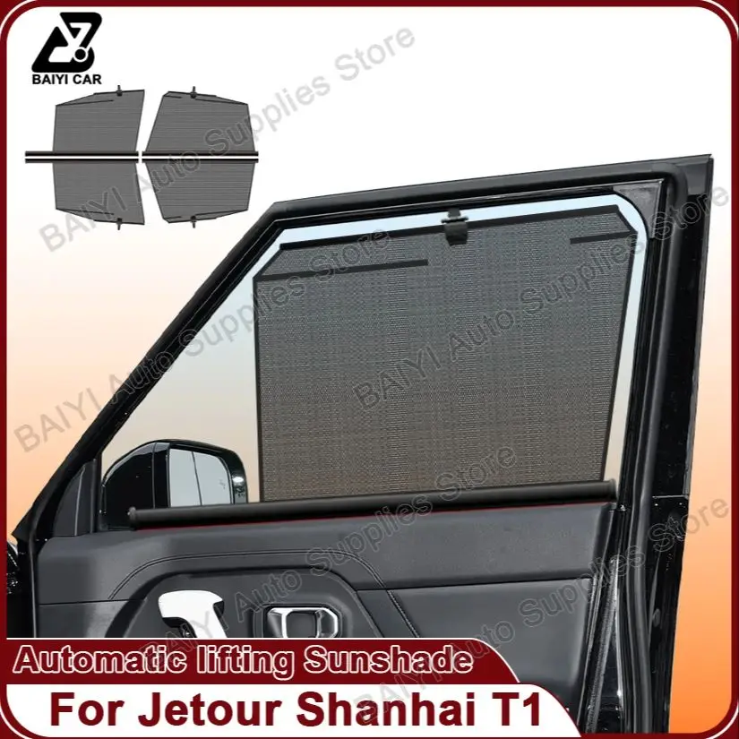 

For Jetour Shanhai T1 2025 Side window sunshade windows Sun protection Blackout curtain Auto lifting curtains Car accessories