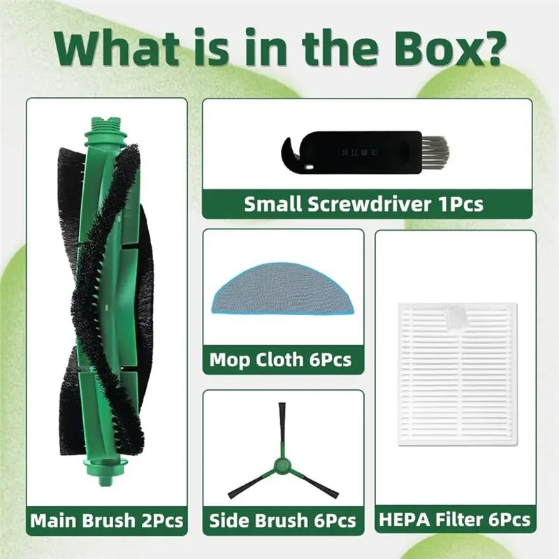 A67M-For Irobot Roomba 104 Combo, Roomba 105 Combo, Y0140, Y0110 Replacement Accessories- Roller Brush, Filters, Mop Pads Vacuum