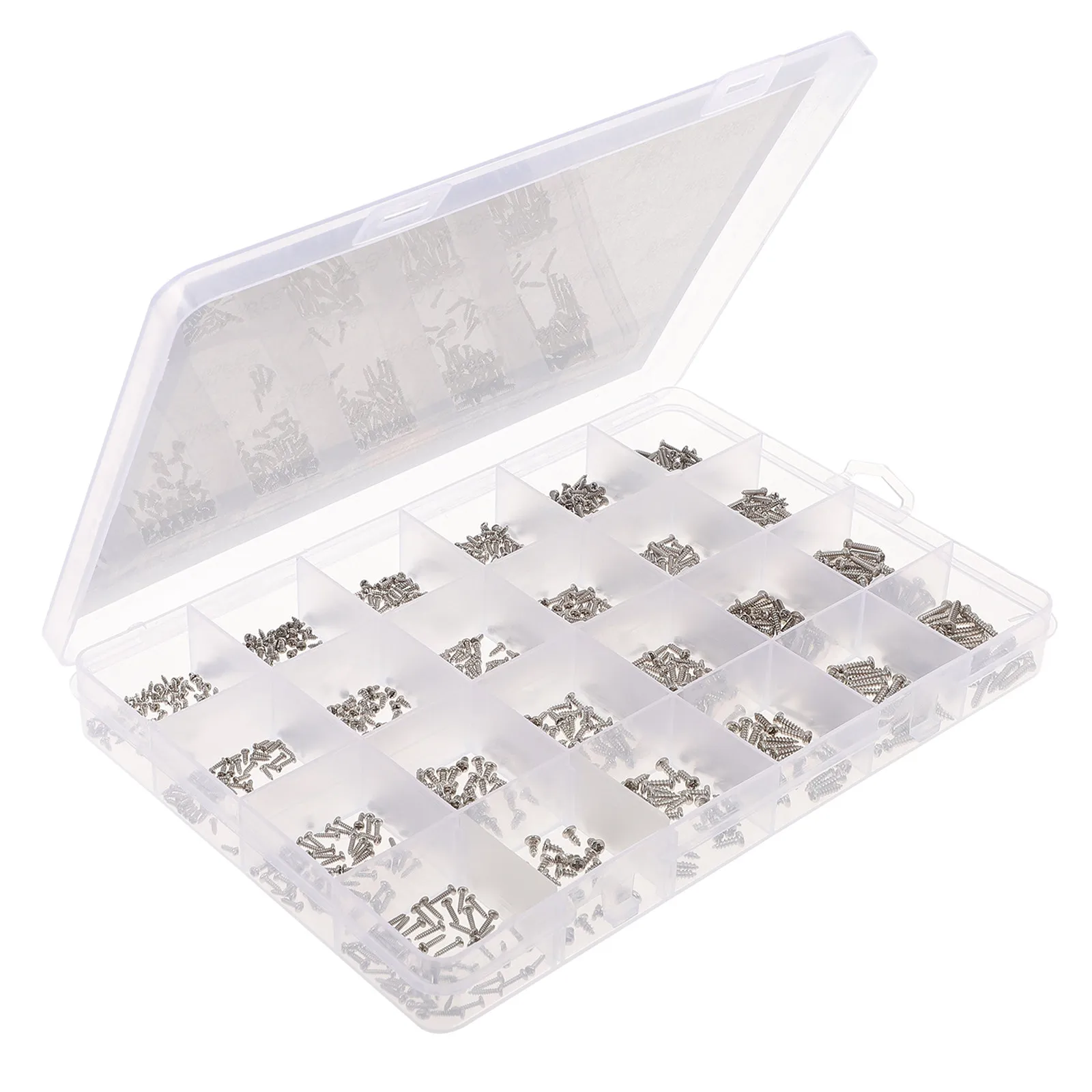 1Set Self-Tapping Screw Assortment Stainless Steel Sheet Metal Wood Screws for Plastic Metal Wood Repair Replacement Assortment