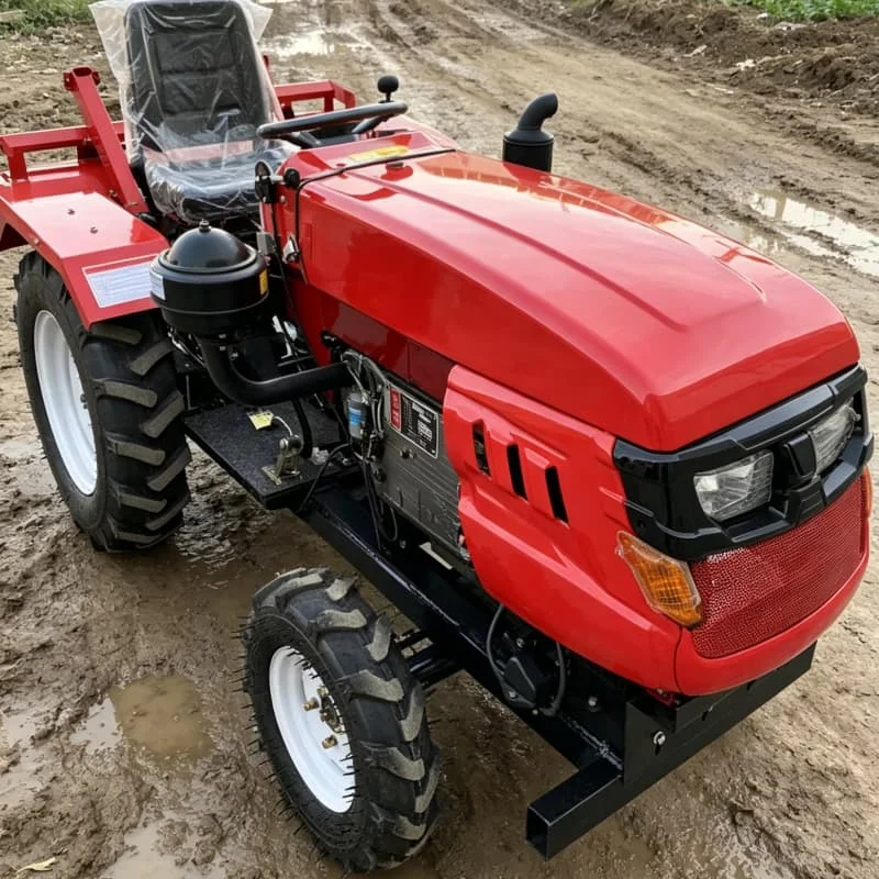 

Customized Agricultural Wheeled Tractor Multi-Functional Farm Tractor 4WD Wheel Tractor with Front End Loader