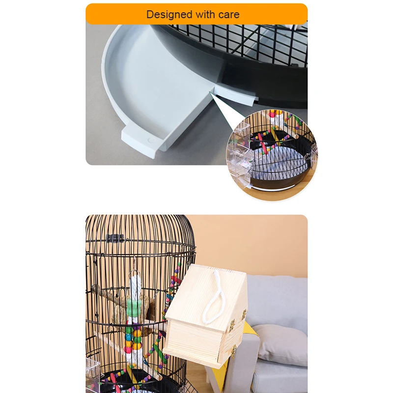 Round Large Metal Bird Cage Parrot Bird Cage Tiger Skin Xuanfeng Peony Zebra Finch Luxury Villa