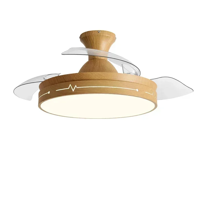 Ceiling Fans Household DC Motor Ceiling Fan Light Bedroom Dining Room Living Room with Light Control Ceiling Fan