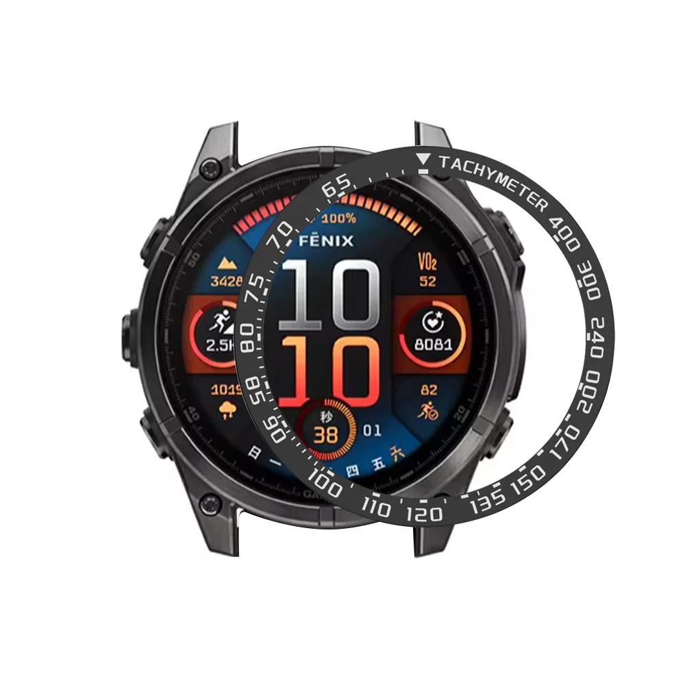 For Garmin Fenix 8 Fenix8 Solar AMOLED/Tactix 8 51mm Bezel Ring Cover Metal Protective Ring Cases Anti-scratch Protector Shell