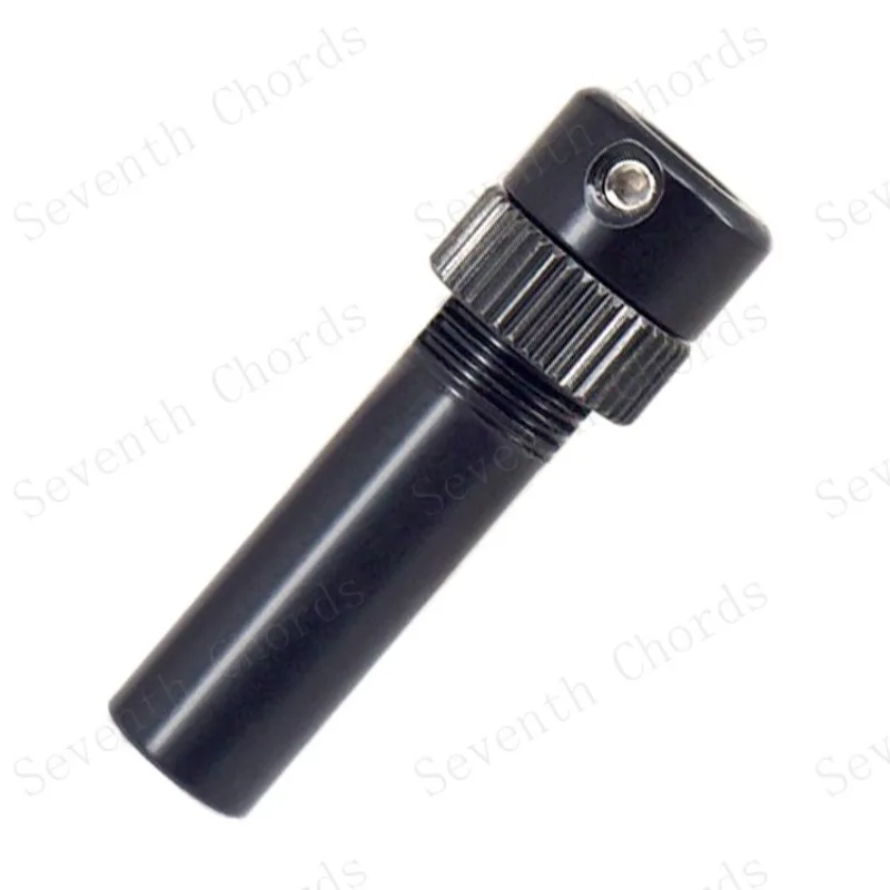 Hollow insert headless guitar, vibrato bridge, rocker, vibraphone, vibrato lever, rocker stem, rocker socket.