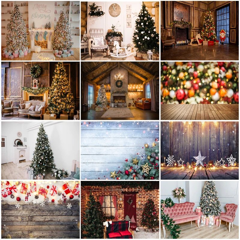 

Christmas day Backgrounds For Photography Winter Snow Gift Baby Newborn Portrait Photo Backdrops 210316SLT-03