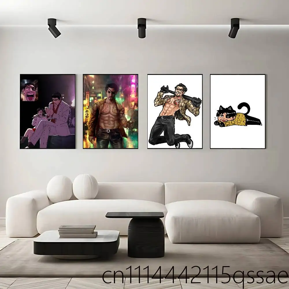 FOR Yakuza Majima Goro Rolled Poster Cartoon Wall Art for Nursery Kid Room Playroom Cute Princes Painting Home Room Decor