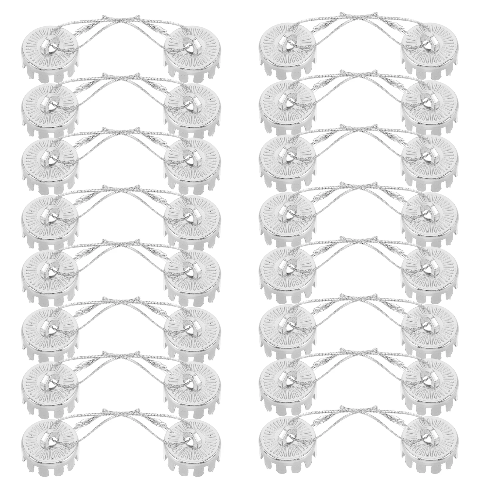 

100 Pcs Christmas Ball Cap Cover Ornament Caps Decorations Plastic Decorative Baubles