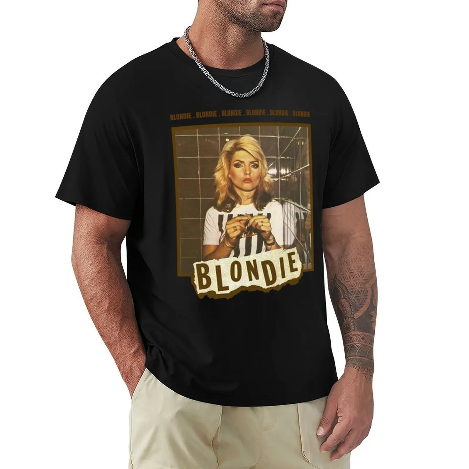 Blóndíe Blóndíe Blóndíe retro T-Shirt customs design your own rapper graphic tees custom shirt heavyweight t shirts for men