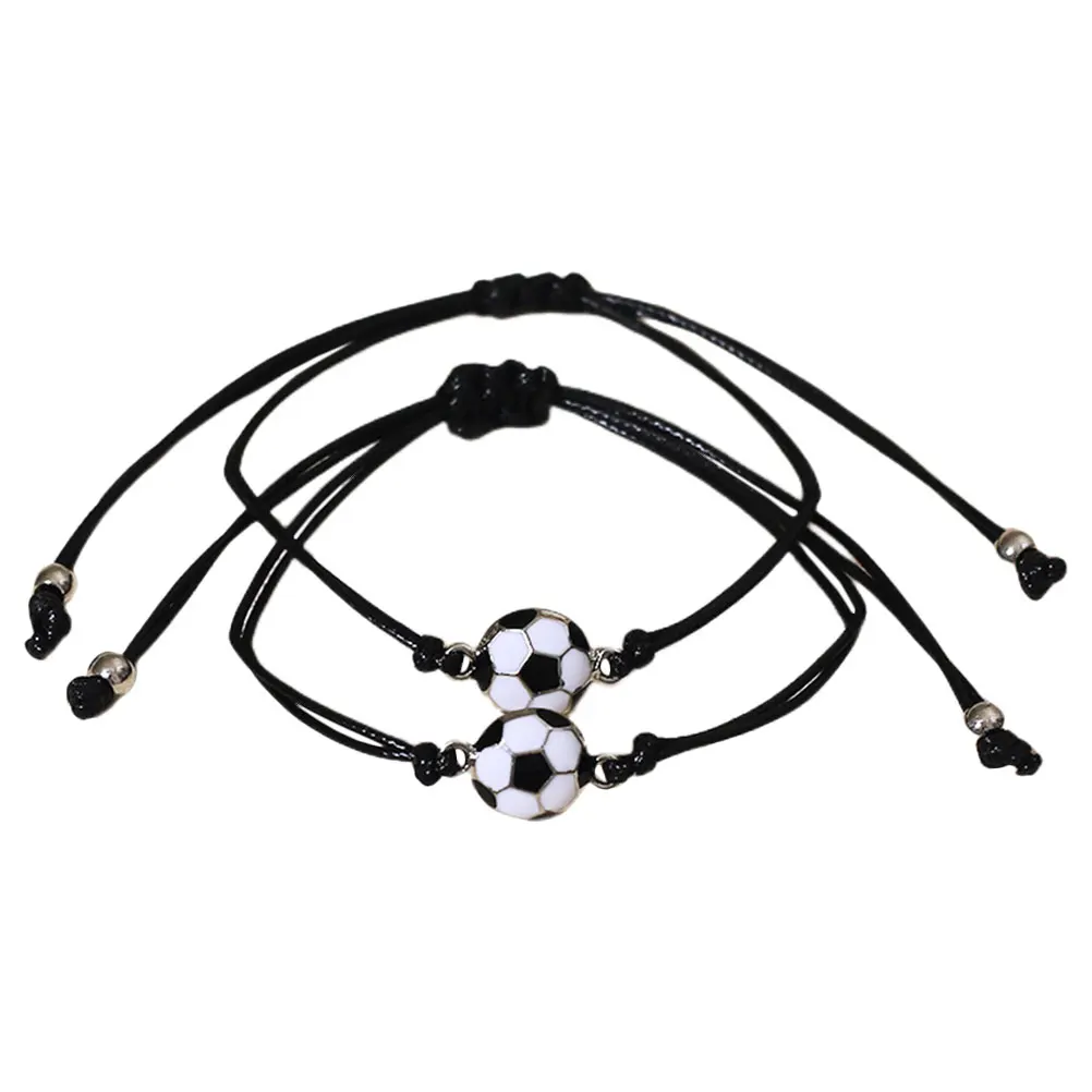 

Couple Bracelet Football Sport Adjustable Wrist Bands for Men Decorative Soccer Themed Bracelets Portable Accessories